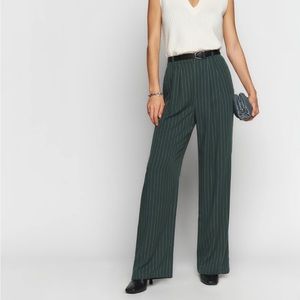 Reformation Mason Pant in Sycamore Stripe sz 8